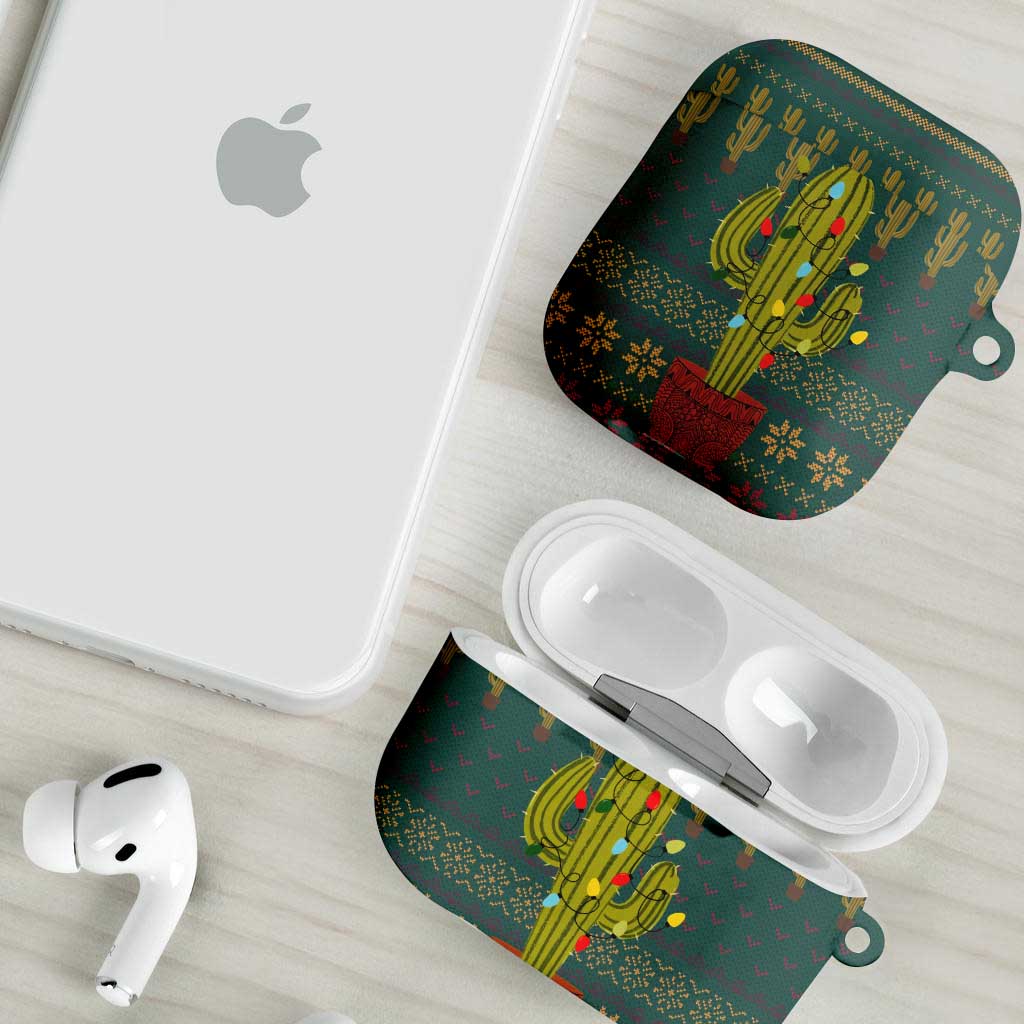 Cactus Christmas AirPods Case Xmas Holiday Patterns - Wonder Print Shop