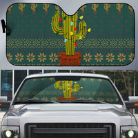 Cactus Christmas Auto Sun Shade Xmas Holiday Patterns - Wonder Print Shop