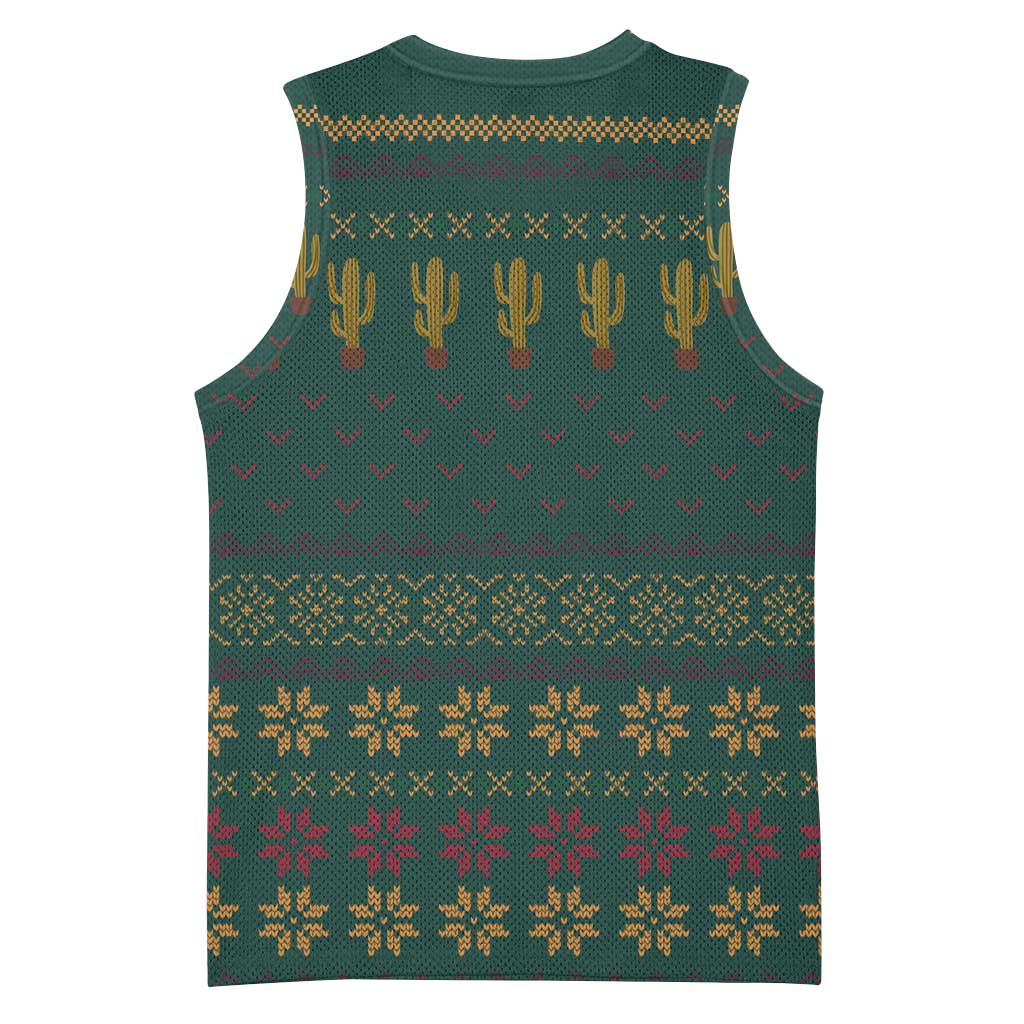 Cactus Christmas Basketball Jersey Xmas Holiday Patterns - Wonder Print Shop