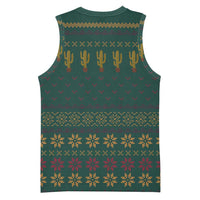 Cactus Christmas Basketball Jersey Xmas Holiday Patterns - Wonder Print Shop