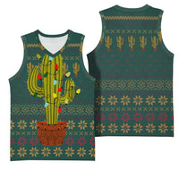 Cactus Christmas Basketball Jersey Xmas Holiday Patterns - Wonder Print Shop