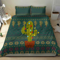 Cactus Christmas Bedding Set Xmas Holiday Patterns - Wonder Print Shop