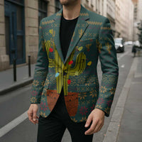 Cactus Christmas Blazer Xmas Holiday Patterns - Wonder Print Shop