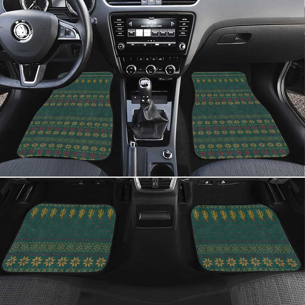 Cactus Christmas Car Mats Xmas Holiday Patterns - Wonder Print Shop