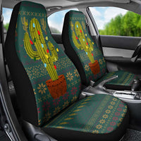Cactus Christmas Car Seat Cover Xmas Holiday Patterns - Wonder Print Shop
