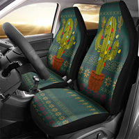 Cactus Christmas Car Seat Cover Xmas Holiday Patterns - Wonder Print Shop