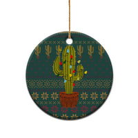 Cactus Christmas Ceramic Ornament Xmas Holiday Patterns - Wonder Print Shop