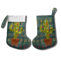 Cactus Christmas Stocking Xmas Holiday Patterns - Wonder Print Shop