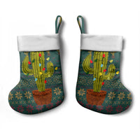 Cactus Christmas Stocking Xmas Holiday Patterns - Wonder Print Shop