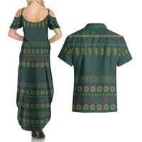 Cactus Christmas Couples Matching Summer Maxi Dress and Hawaiian Shirt Xmas Holiday Patterns - Wonder Print Shop