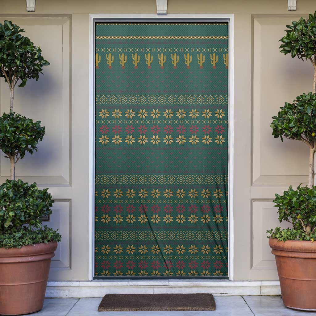 Cactus Christmas Door Cover Xmas Holiday Patterns - Wonder Print Shop
