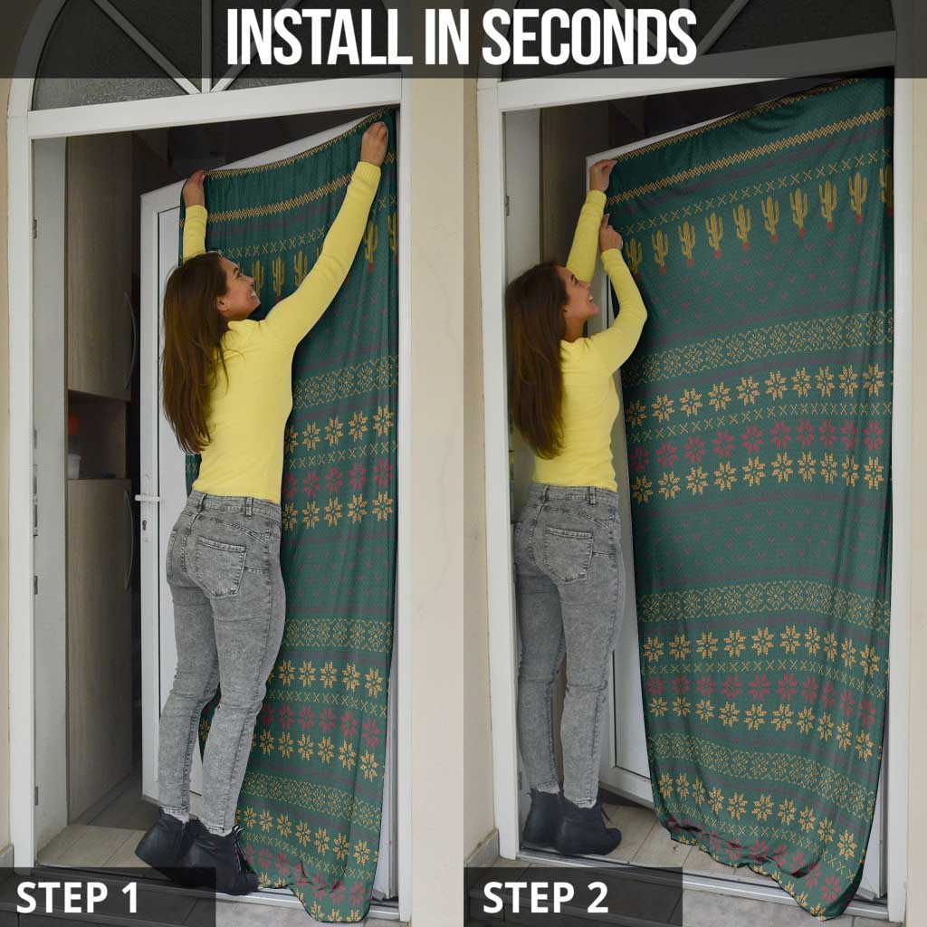 Cactus Christmas Door Cover Xmas Holiday Patterns - Wonder Print Shop
