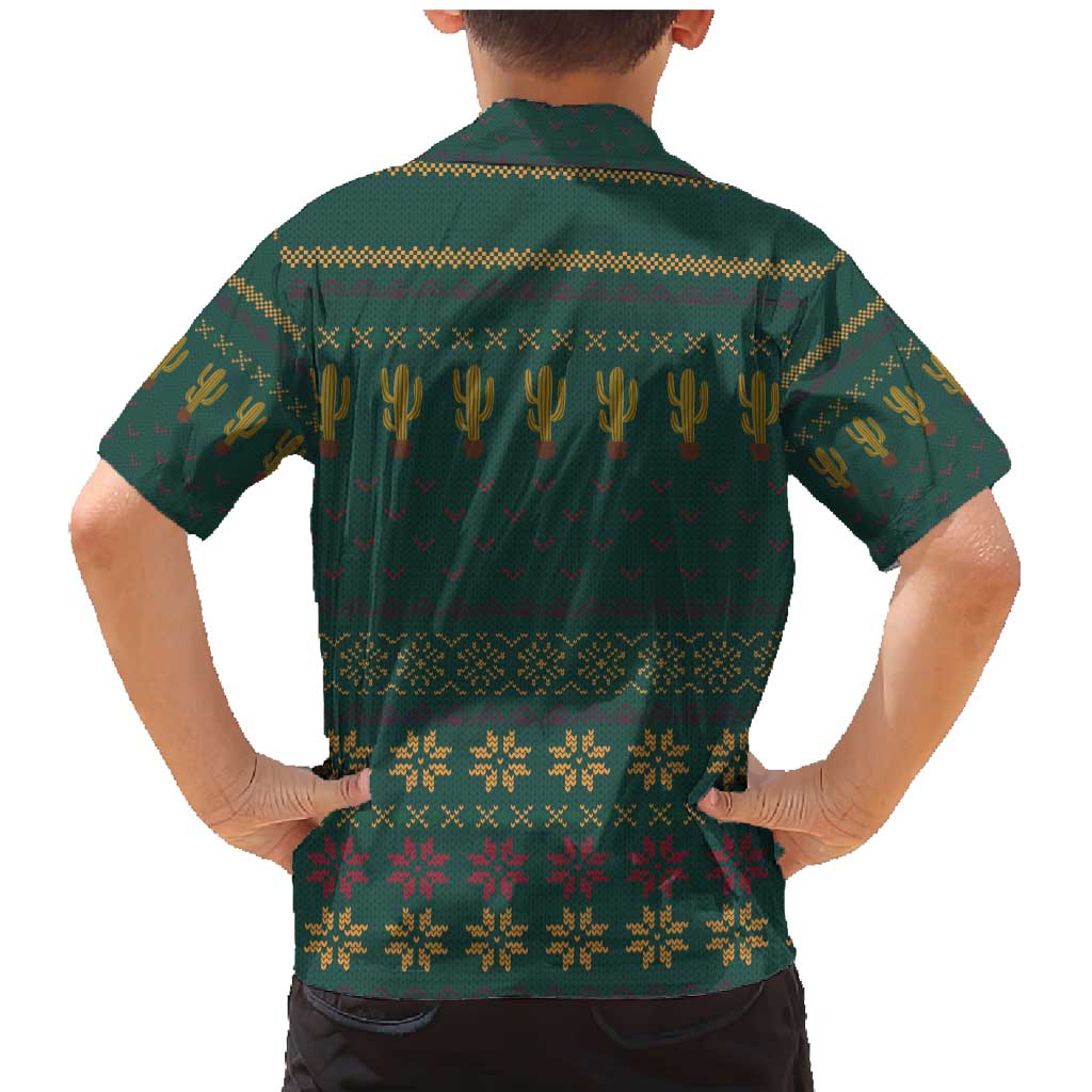 Cactus Christmas Family Matching Mermaid Dress and Hawaiian Shirt Xmas Holiday Patterns - Wonder Print Shop