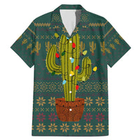Cactus Christmas Family Matching Mermaid Dress and Hawaiian Shirt Xmas Holiday Patterns - Wonder Print Shop