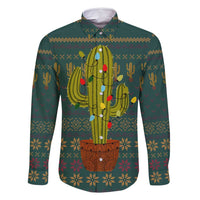 Cactus Christmas Family Matching Mermaid Dress and Hawaiian Shirt Xmas Holiday Patterns - Wonder Print Shop