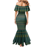 Cactus Christmas Family Matching Mermaid Dress and Hawaiian Shirt Xmas Holiday Patterns - Wonder Print Shop