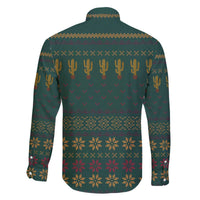 Cactus Christmas Family Matching Off The Shoulder Long Sleeve Dress and Hawaiian Shirt Xmas Holiday Patterns - Wonder Print Shop
