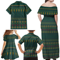 Cactus Christmas Family Matching Off Shoulder Maxi Dress and Hawaiian Shirt Xmas Holiday Patterns - Wonder Print Shop