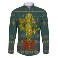 Cactus Christmas Family Matching Short Sleeve Bodycon Dress and Hawaiian Shirt Xmas Holiday Patterns - Wonder Print Shop