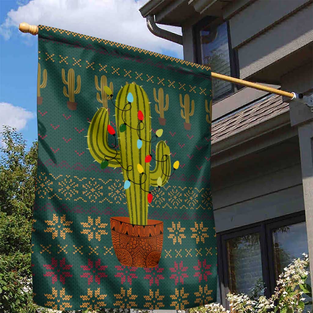 Cactus Christmas Garden Flag Xmas Holiday Patterns - Wonder Print Shop