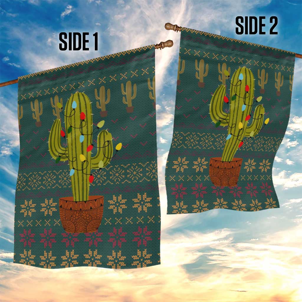 Cactus Christmas Garden Flag Xmas Holiday Patterns - Wonder Print Shop