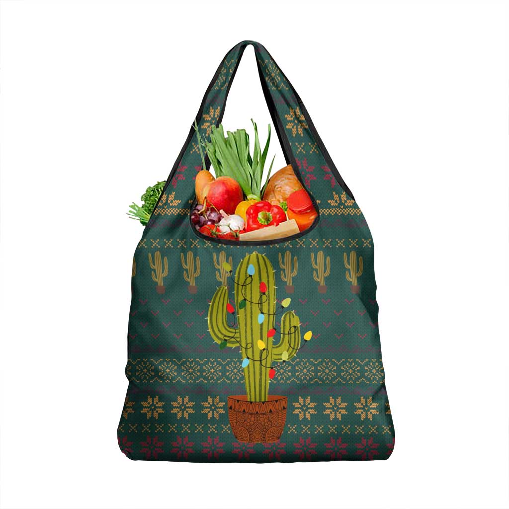 Cactus Christmas Grocery Bag Xmas Holiday Patterns - Wonder Print Shop