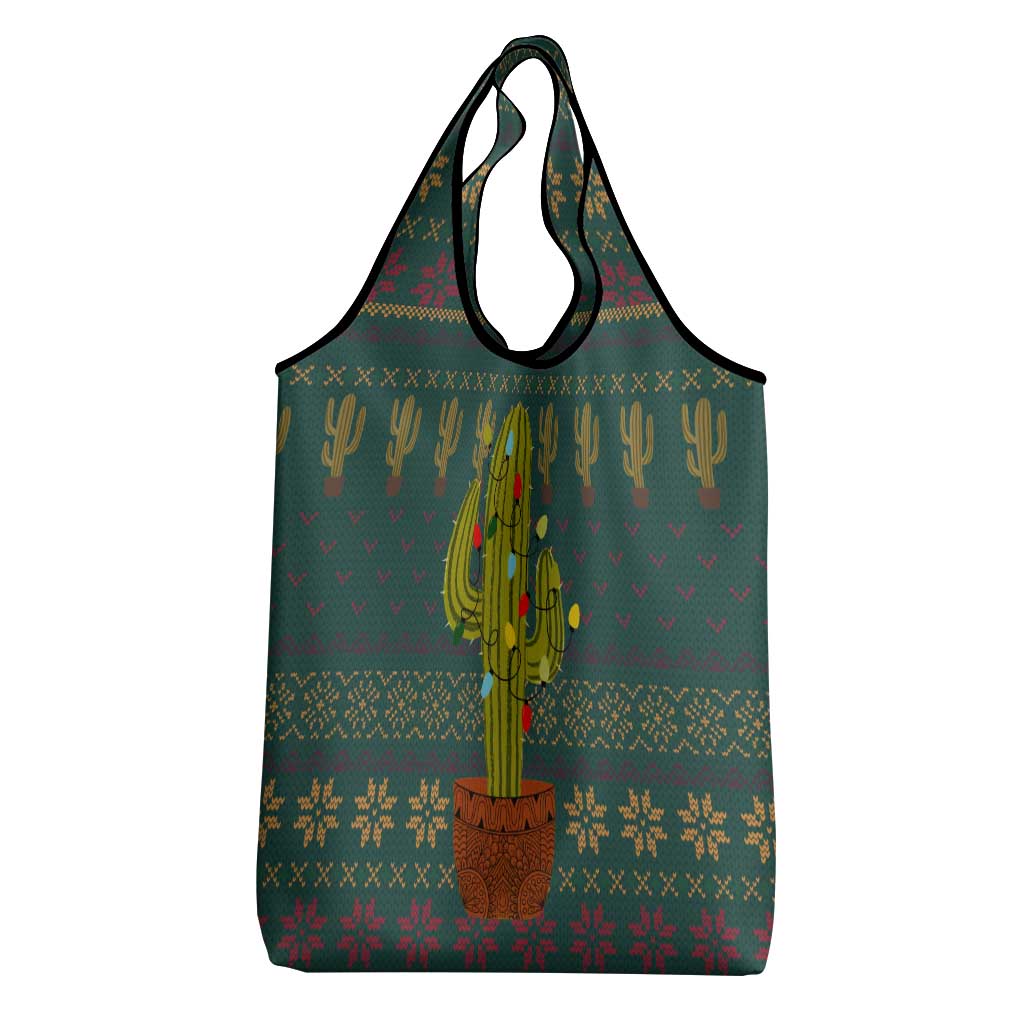 Cactus Christmas Grocery Bag Xmas Holiday Patterns - Wonder Print Shop