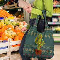 Cactus Christmas Grocery Bag Xmas Holiday Patterns - Wonder Print Shop