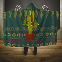 Cactus Christmas Hooded Blanket Xmas Holiday Patterns - Wonder Print Shop