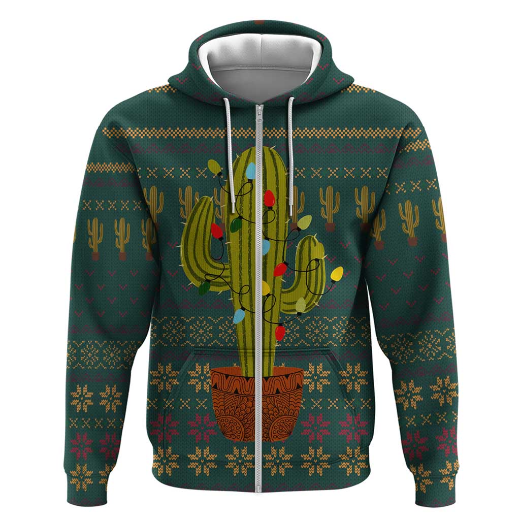 Cactus Christmas Hoodie Xmas Holiday Patterns - Wonder Print Shop