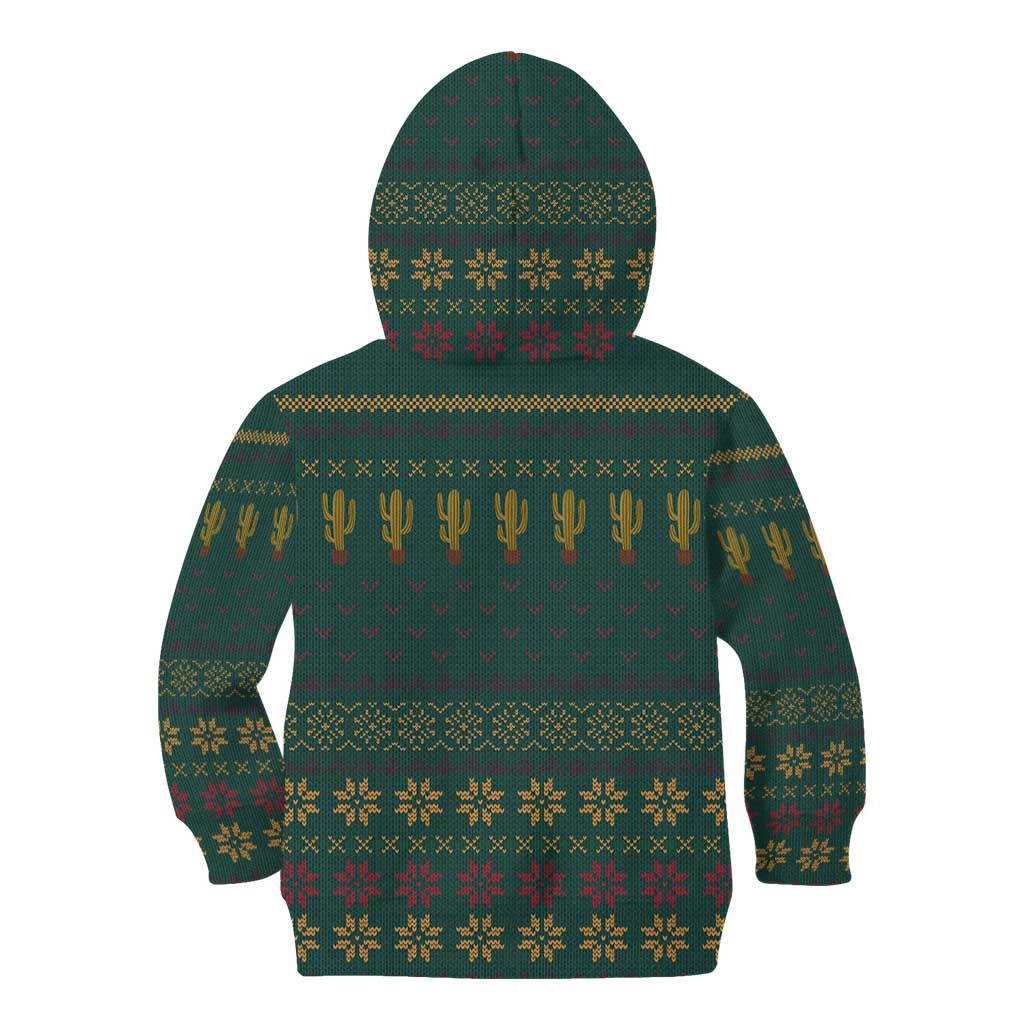 Cactus Christmas Kid Hoodie Xmas Holiday Patterns - Wonder Print Shop