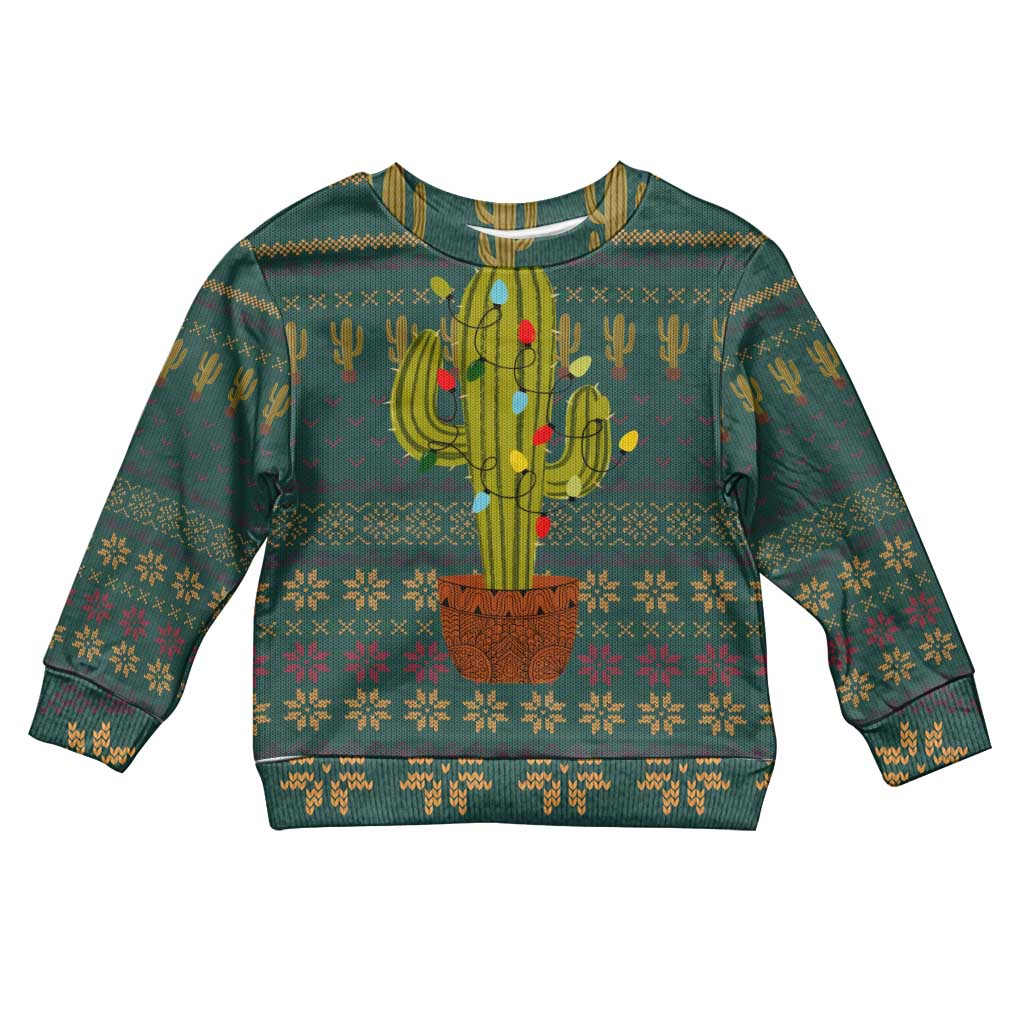 Cactus Christmas Kid Ugly Christmas Sweater Xmas Holiday Patterns - Wonder Print Shop