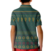 Cactus Christmas Kid Polo Shirt Xmas Holiday Patterns - Wonder Print Shop