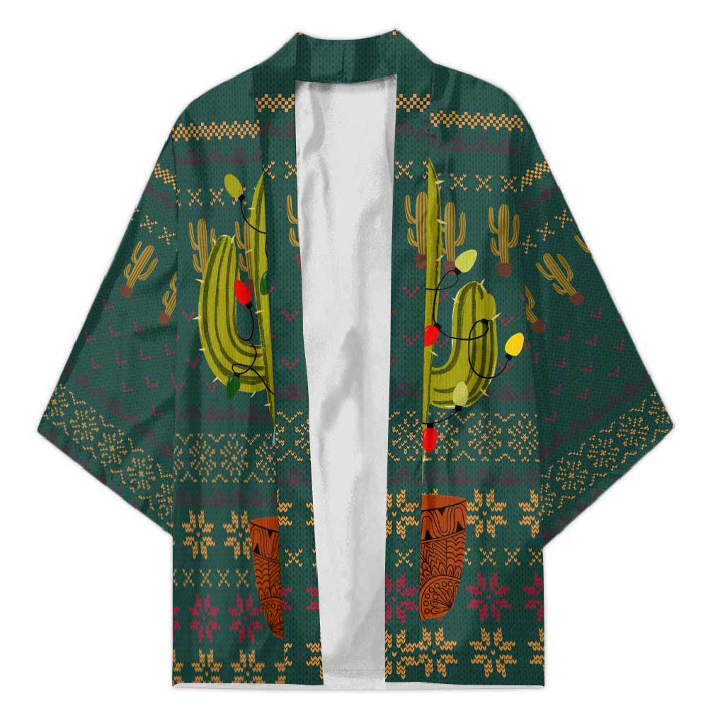 Cactus Christmas Kimono Xmas Holiday Patterns - Wonder Print Shop