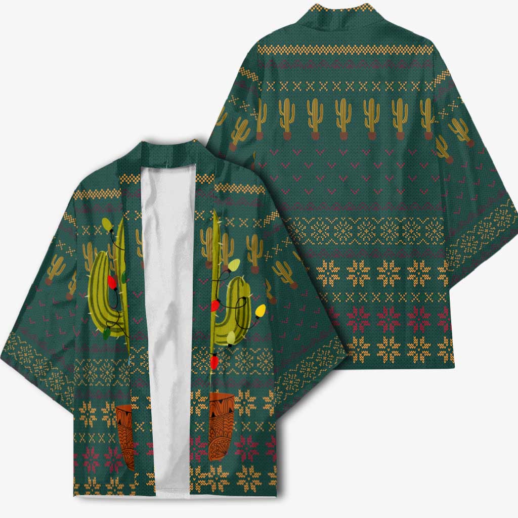 Cactus Christmas Kimono Xmas Holiday Patterns - Wonder Print Shop