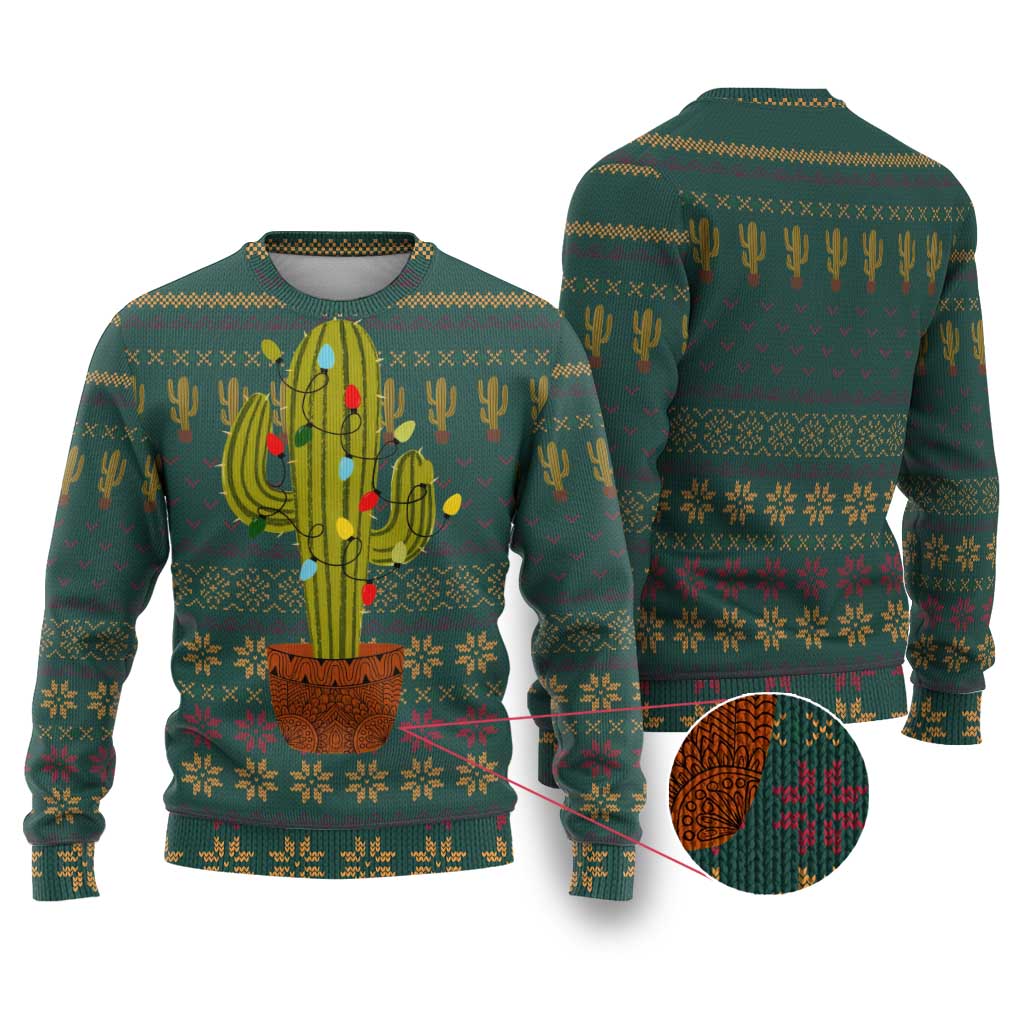 Cactus Christmas Ugly Christmas Sweater Xmas Holiday Patterns - Wonder Print Shop