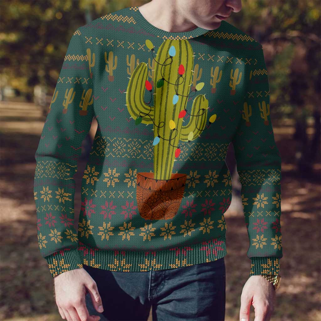 Cactus Christmas Ugly Christmas Sweater Xmas Holiday Patterns - Wonder Print Shop