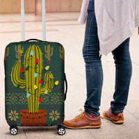 Cactus Christmas Luggage Cover Xmas Holiday Patterns - Wonder Print Shop