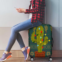 Cactus Christmas Luggage Cover Xmas Holiday Patterns - Wonder Print Shop