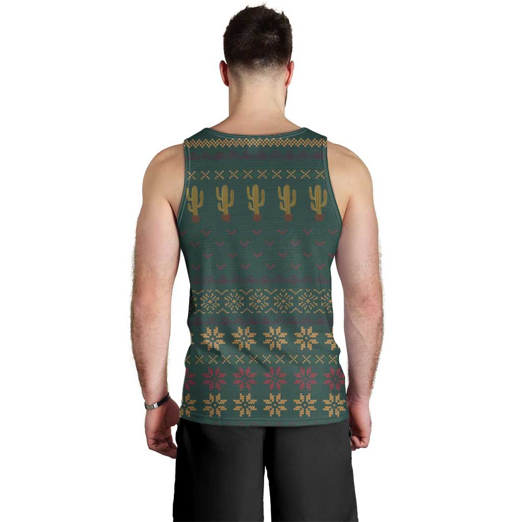 Cactus Christmas Men Tank Top Xmas Holiday Patterns - Wonder Print Shop