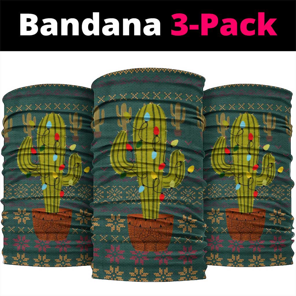Cactus Christmas Neck Gaiter Xmas Holiday Patterns - Wonder Print Shop