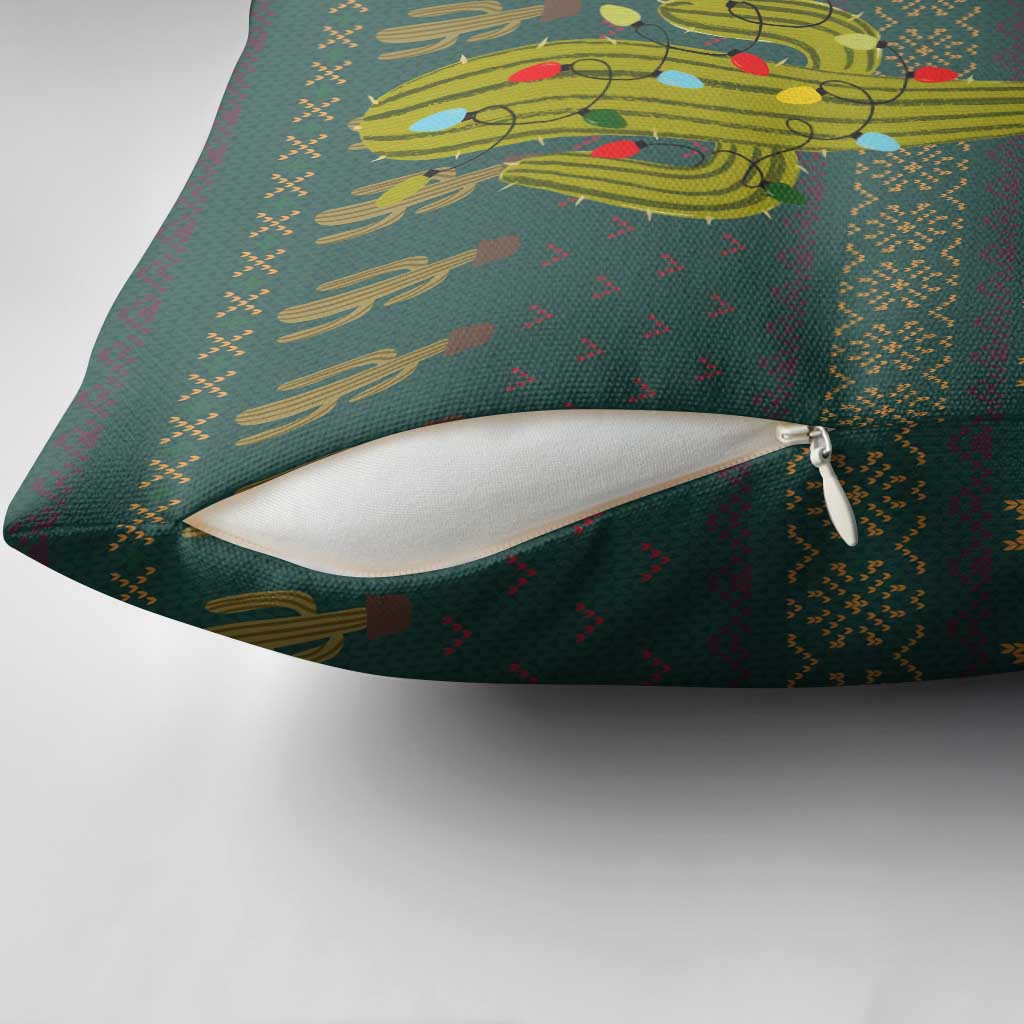 Cactus Christmas Pillow Cover Xmas Holiday Patterns - Wonder Print Shop