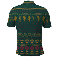 Cactus Christmas Polo Shirt Xmas Holiday Patterns - Wonder Print Shop