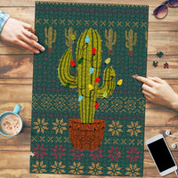 Cactus Christmas Puzzle Xmas Holiday Patterns - Wonder Print Shop