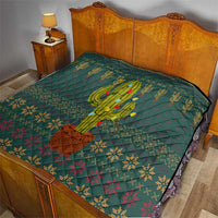 Cactus Christmas Quilt Xmas Holiday Patterns - Wonder Print Shop