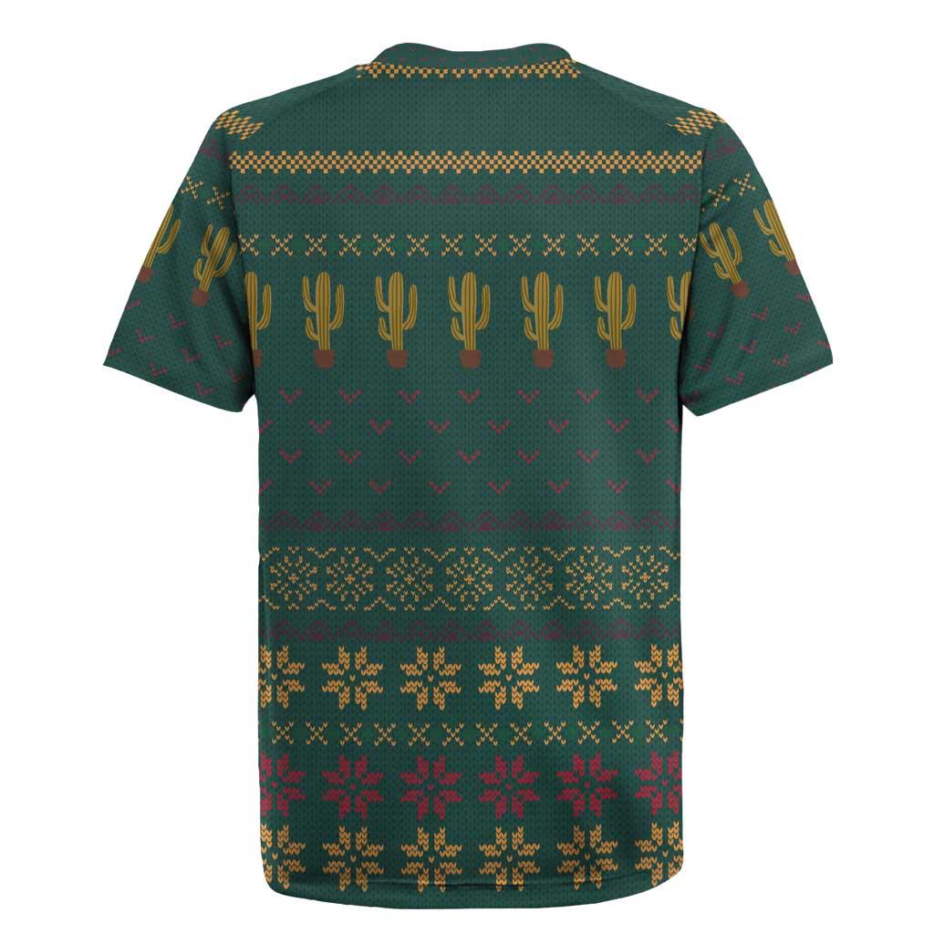 Cactus Christmas Rugby Jersey Xmas Holiday Patterns - Wonder Print Shop