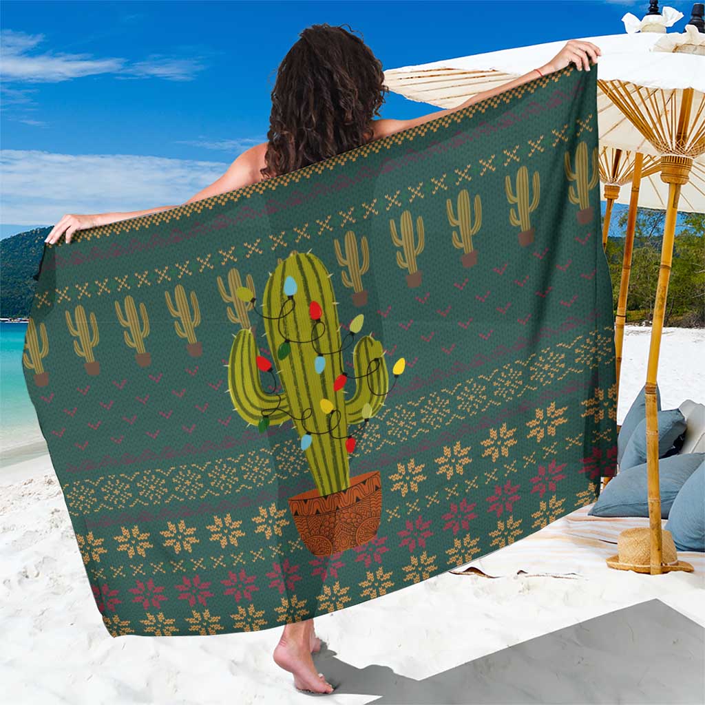 Cactus Christmas Sarong Xmas Holiday Patterns - Wonder Print Shop