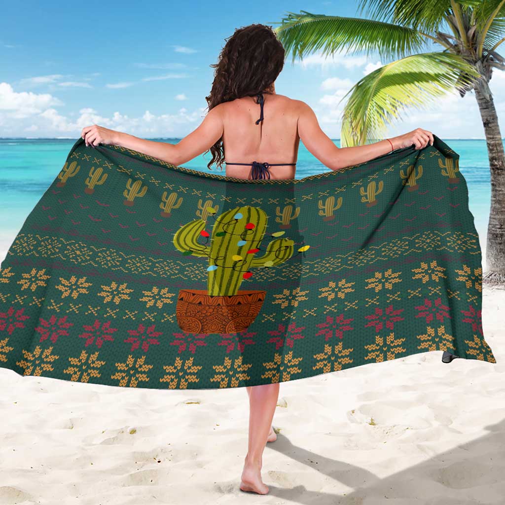Cactus Christmas Sarong Xmas Holiday Patterns - Wonder Print Shop