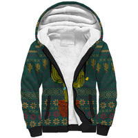 Cactus Christmas Sherpa Hoodie Xmas Holiday Patterns - Wonder Print Shop