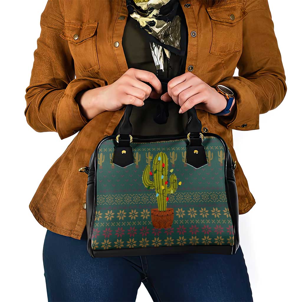 Cactus Christmas Shoulder Handbag Xmas Holiday Patterns - Wonder Print Shop